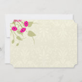 Raspberry Gerber Damask Wedding Invitations Kaart (Achterkant)