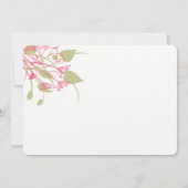 Raspberry Gerber Damask Wedding Invitations Kaart (Achterkant)