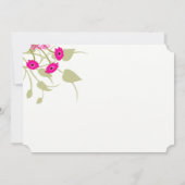 Raspberry Gerber Damask Wedding Invitations Kaart (Achterkant)