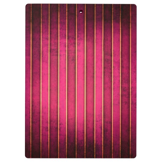 Raspberry Gold Stripe Monogram Initiaal Clip Board Klembord (Achterkant)