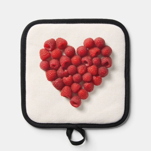 Raspberry Heart Pannenlap (Voorkant)