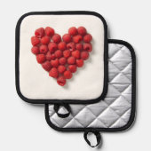 Raspberry Heart Pannenlap (Voorkant / Achterkant)