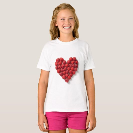 Raspberry Heart T-shirt (Voorkant volledig)