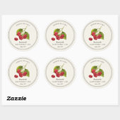  Raspberry Homemade Jam Jar label (Vel)