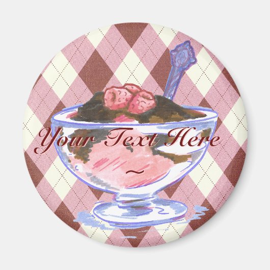Raspberry Icecream Magneet (Voorkant)