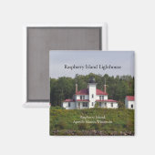 Raspberry Island Lighthouse magnet Magneet (Voorkant / Achterkant)