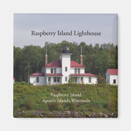 Raspberry Island Lighthouse magnet Magneet (Voorkant)