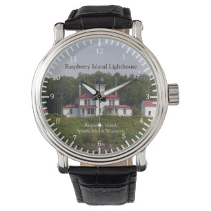 Raspberry Island Lighthouse-wacht Horloge