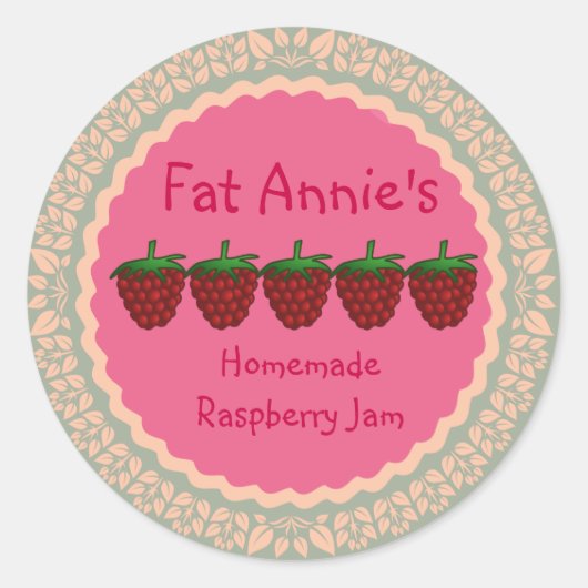 Raspberry Jam Label (Voorkant)