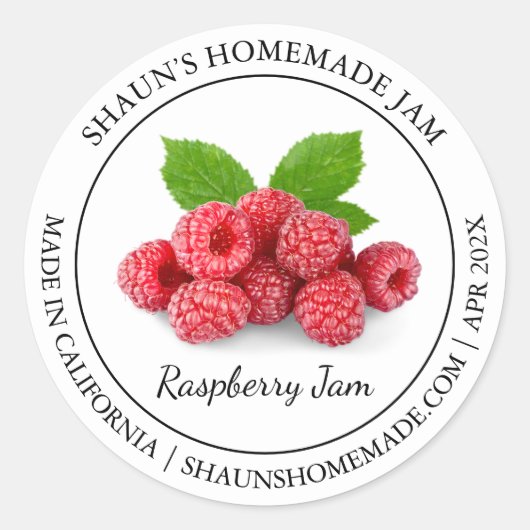 Raspberry Jam Modern label (Voorkant)