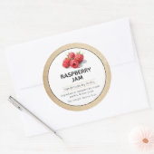 Raspberry Jam of Jelly Canning Jar Label (Envelop)