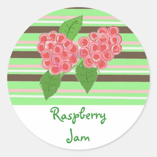 Raspberry Jam Ronde Sticker (Voorkant)