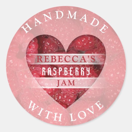 Raspberry Jam Ronde Sticker (Voorkant)