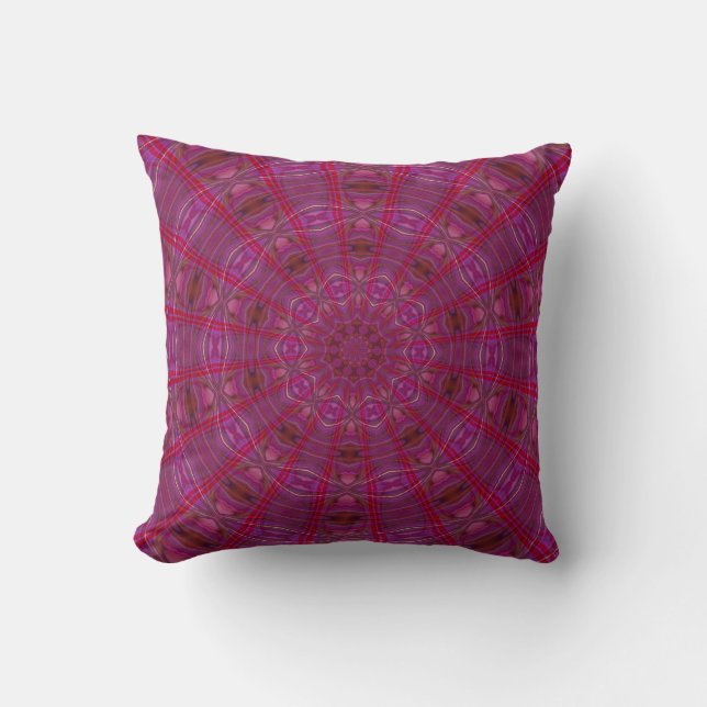 Raspberry Kaleidoscope Kussen (Voorkant)