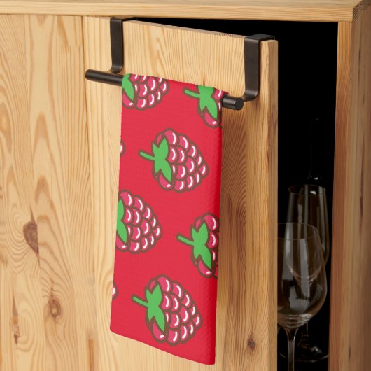 Raspberry Kitchen Towel Theedoek (Derde Gevouwen)