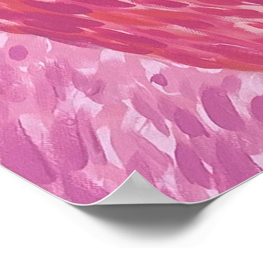 Raspberry le Flamant rose - par Just Dahl Poster (Coin)