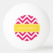 Raspberry Lg Chevron Pineapple Naam Monogram Pingpongballen (Achterkant)