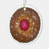 Raspberry Linzer Torte Holiday Kerstkoekje Keramisch Ornament (Links)