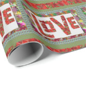 RASPBERRY Love :  Ideal Romantic Gift Cadeaupapier (Rol Hoek)