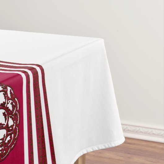 Raspberry Luxury Jacquard Stripes Tafelkleed (Voorbeeld)