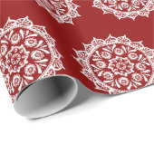 Raspberry Mandala Cadeaupapier (Rol Hoek)