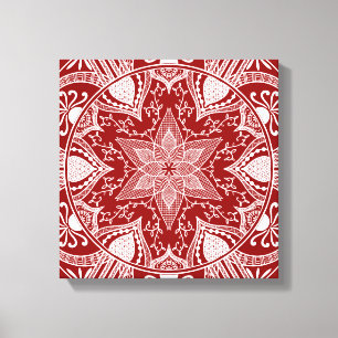 Raspberry Mandala Canvas Afdruk