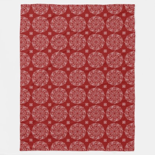 Raspberry Mandala Fleece Deken (Voorkant)