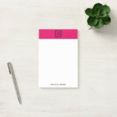 Raspberry, Navy Blauw Griekse sleutel #1 ingelijst Post-it® Notes (Kantoor)