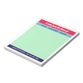 Raspberry Navy Mint Een Notitie Van De Moeder Van Notitieblok (Gedraaid)