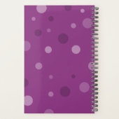 Raspberry Paarse Pop Stippen Jaar Wekelijks Planner (Achterkant)