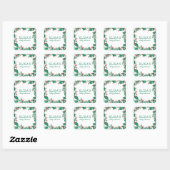 Raspberry Patch Schattige Kleurrijk Custom BABY SH Vierkante Sticker (Vel)