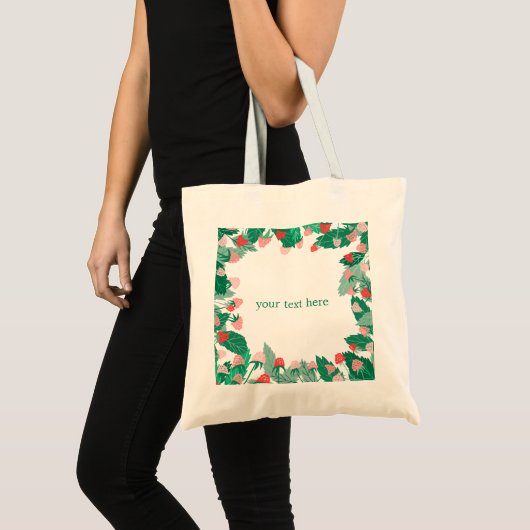 Raspberry Patch Schattige Kleurrijke Custom Berrie Tote Bag (Voorkant (product))