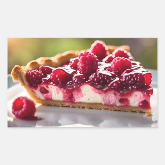 Raspberry Pie Rechthoekige Sticker (Voorkant)