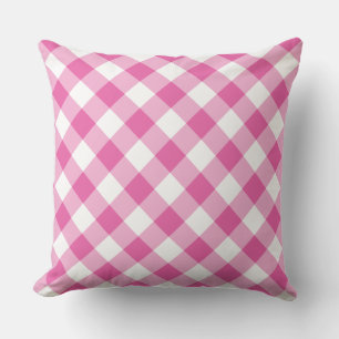 Raspberry Pink and White Jumbo Check Gingham Kussen