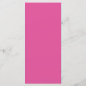 Raspberry Pink And White Menu Card (Dos)