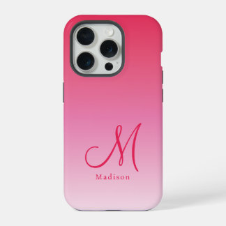 Raspberry Pink Gradient Nom du monogramme personna