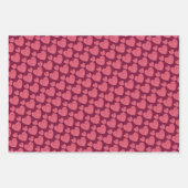 Raspberry Pink Hearts Inpakpapier Vel (Voorkant 3)