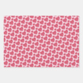 Raspberry Pink Hearts Inpakpapier Vel (Voorkant 2)