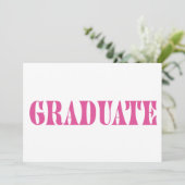 Raspberry Pink Modern Graduation Party Invitation (Staand voorkant)