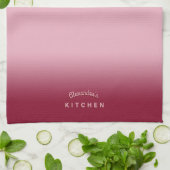 Raspberry Pink Ombre Theedoek (Gevouwen)