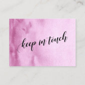 Raspberry Pink Ombre Waterverf Nieuw adres Kaart Visitekaartje (Achterkant)