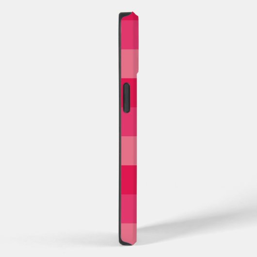 Raspberry Pink Strepen Aangepaste Monogram Naam Case-Mate iPhone Case (Achterkant / Rechts)