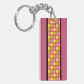 Raspberry Polka Dot Photo Sleutelhanger Sjabloon (Voorkant Links)