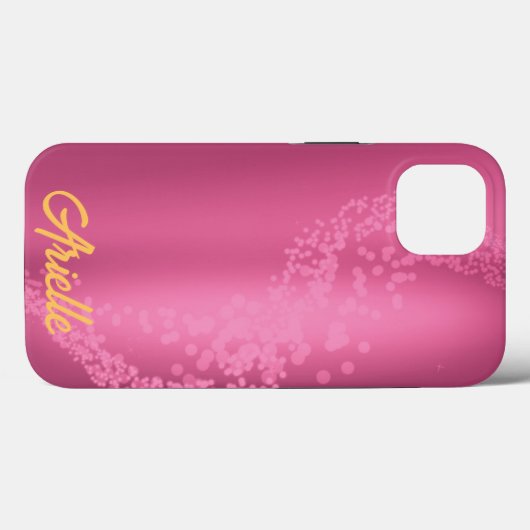 Raspberry Roos Gradient Bokeh Wave Case-Mate iPhone Case (Achterkant (horizontaal))