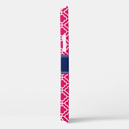 Raspberry roze Whocton marinemonogram Marokkaans P Case-Mate iPhone Case (Achterkant / Rechts)