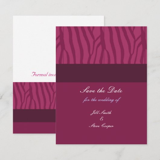 Raspberry Save the Date (Devant / Derrière)