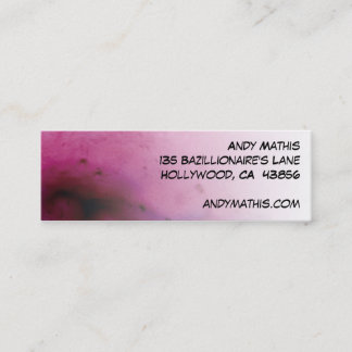 Raspberry Sherbert Skinny Biz Card Mini Visitekaartje