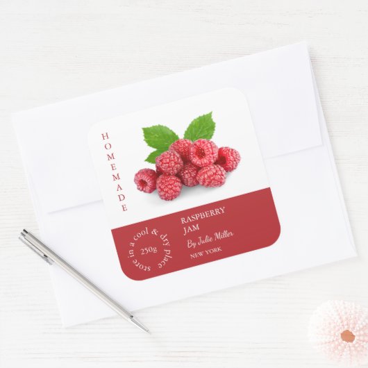 Raspberry Small Business Label (Envelop)