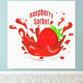 Raspberry Sorbet Canvas Afdruk (Insitu (Houten vloer))