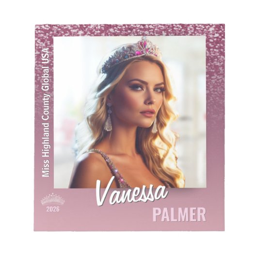 Raspberry Sparkle Titleholder Autograph Notitieblo Notitieblok (Voorkant)